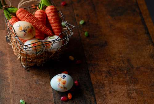 easter egg basket decorative holiday