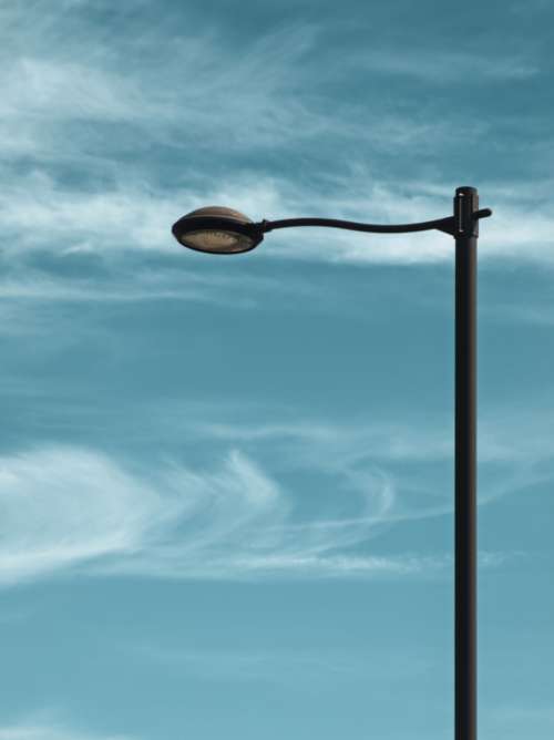 street lamp post sky light