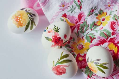 easter eggs background handmade art