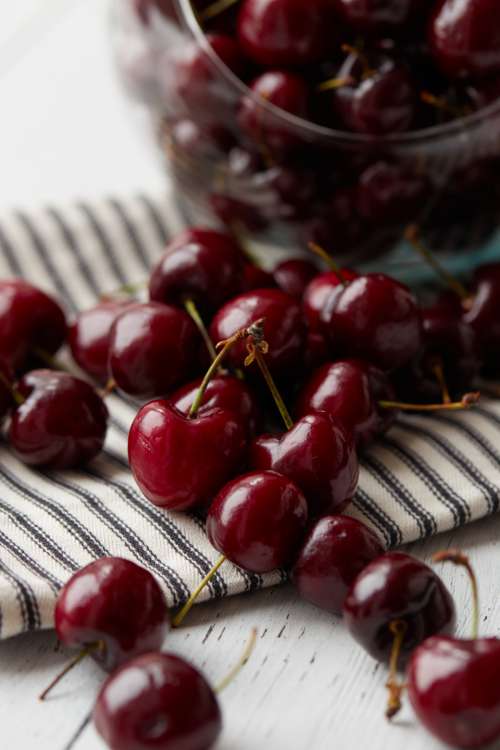 cherries fruit food fresh diet