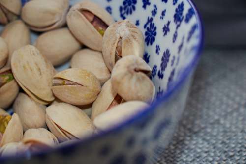 pistachios bowl nuts roasted snack