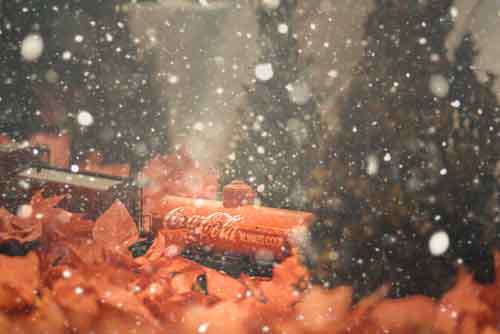 Christmas Festive Coca Cola Train In Snow