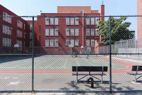 Outdoor Basketball Court Photo