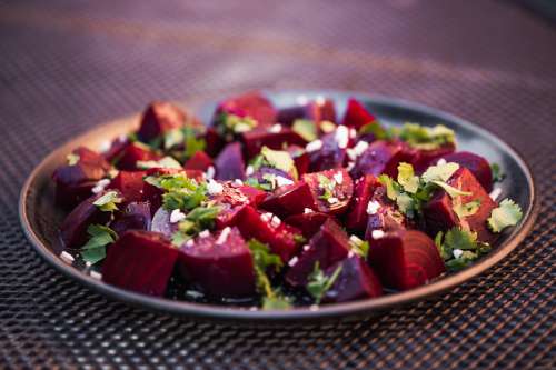 Beetroot Salad On The Plate Photo