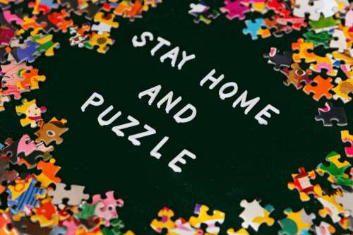 Stay Home And Puzzle Photo