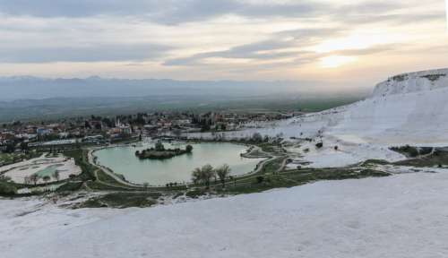 City View From Thermal Pools In Turkey Photo