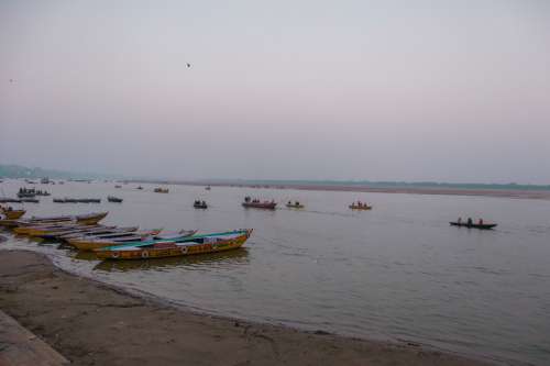River Boats On The Gangas Shore Photo