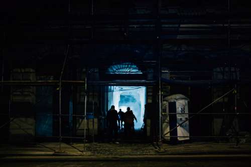 Tunnel Of Blue Light Photo