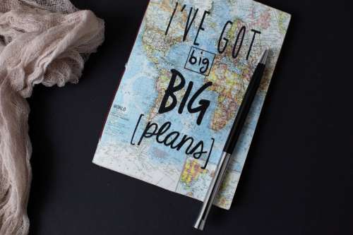 Journal Made Out Of A Map Photo
