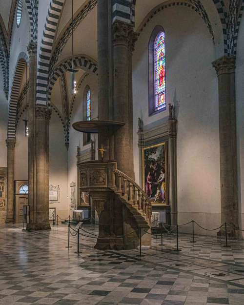 Spiraling Church Staircase Photo