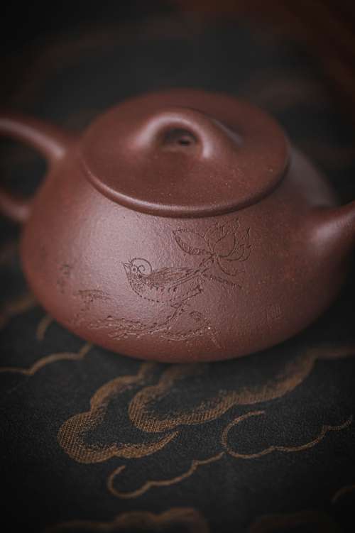 Close Up Of Chinese Terracotta Teapot Photo