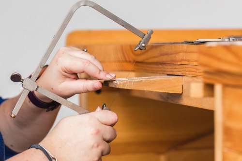 A Coping Saw And Work Bench Photo