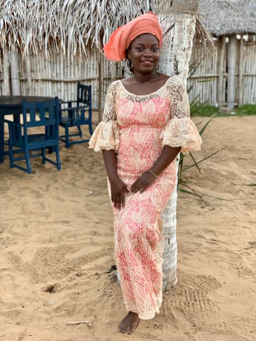 people, woman, facial expression, happiness, smile, model, mannequin, girl, fashion, beach, sand, hat, djanm, gele, aso oke, African prints