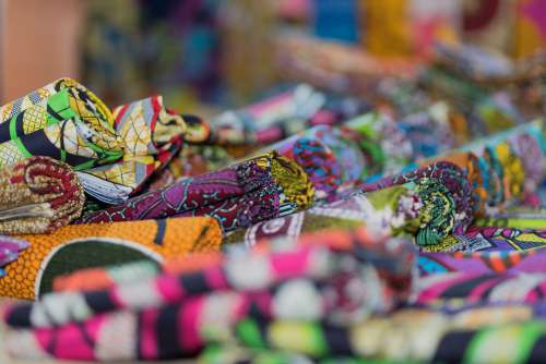 color, shop, fashion, african prints, loincloth, wax, tchigan, market, trade, sale, exhibition, patterns