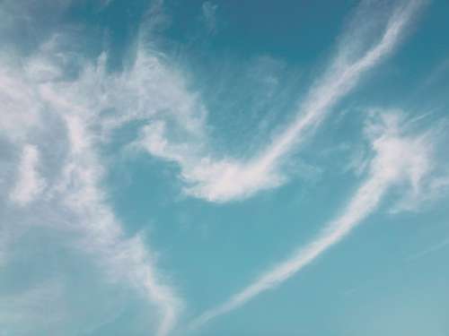Clouds Form Heart In The Sky Photo