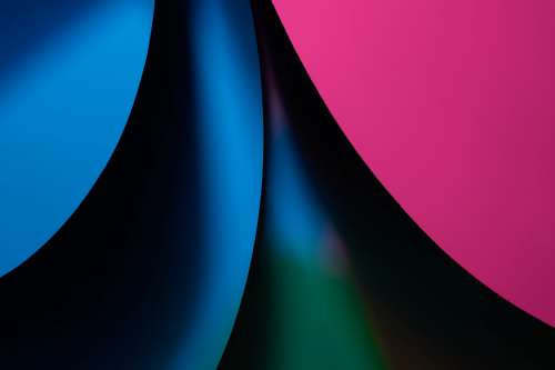 Pinks And Blues In Folded Abstract Pattern Photo