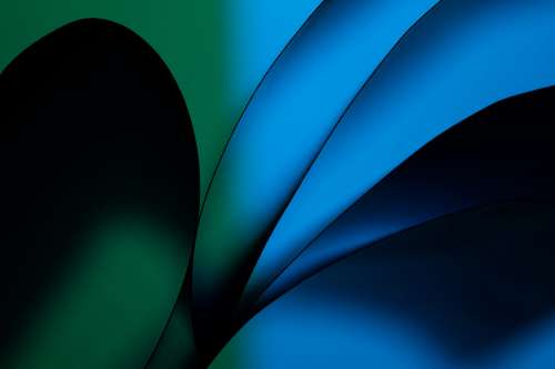 Blues And Greens In Folded Abstract Pattern Photo