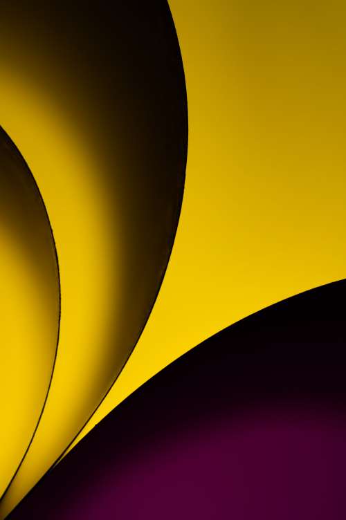 Yellow And Purple In Folded Abstract Pattern Photo