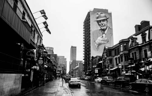 Leonard Cohen Graffiti In Montreal