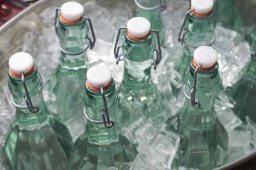 Bottles Bucket Ice Free Photo