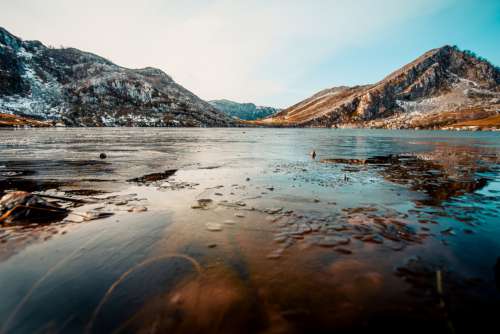 A Beautiful Mountain Landscape In Spain Photo