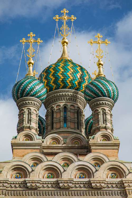 Colorful Bulbed Church Steeple Photo