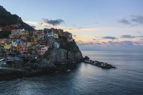 Italian Cliff With Crowded Houses Photo