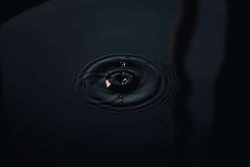 A Single Water Droplet Frozen In Time Photo