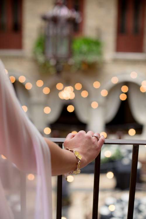 A Bride Overlooking Her Wedding Photo