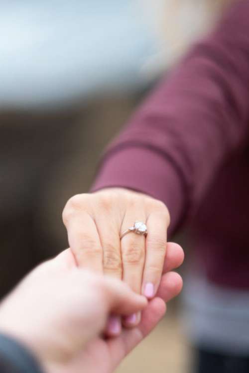 Engagement Ring Hand Free Photo