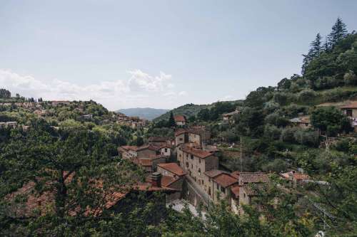 Italian Valley Town Under The Sun Photo
