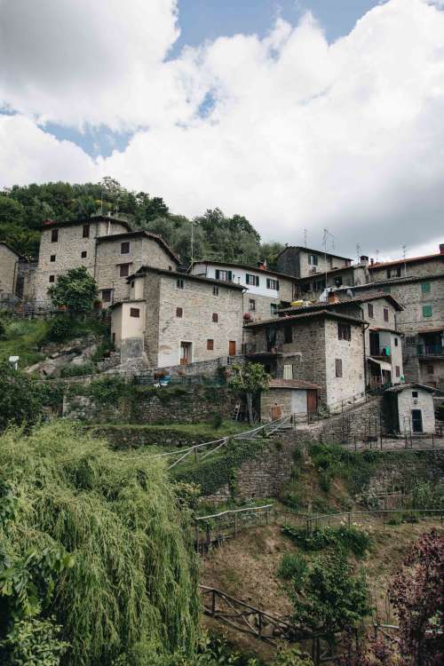 Stacked Buildings On Hillside Photo