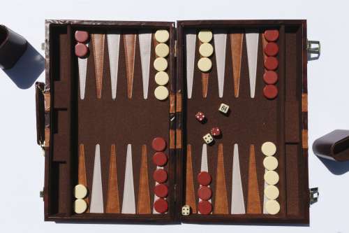 Leather Bound Backgammon Board Photo