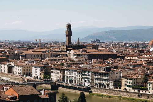 An Italian Cityscape In Florence Photo
