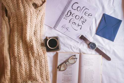 Coffee Books And Rain Is A Perfect Day Photo