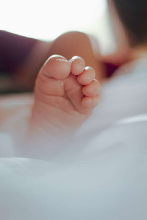 A New And Tiny Foot With Precious Toes Photo