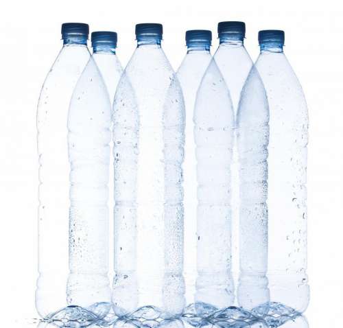 Empty water bottles, plastic