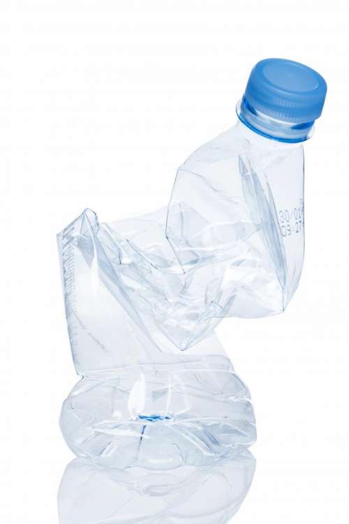 Utilization. One empty plastic water bottle