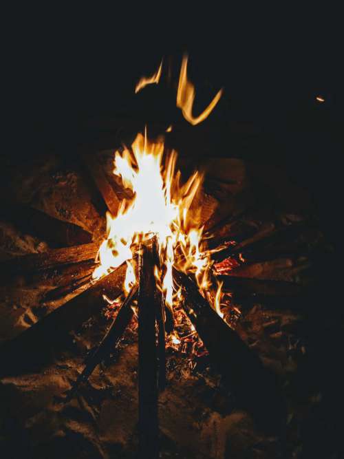 flames, hot, warmly, heat, burning, smoke, bonfire, luminescence, ignite, campfire, magic, night