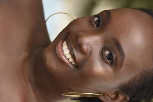 woman, people, pretty girl, nice, smile, black skin, ebony, facial expression, fashion, happiness, joy, mannequin, model, look