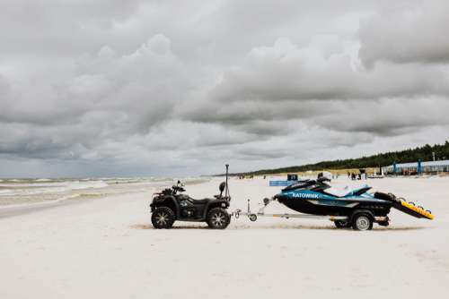 Lifeguard station on the beach