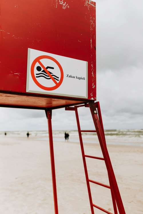 Lifeguard station on the beach