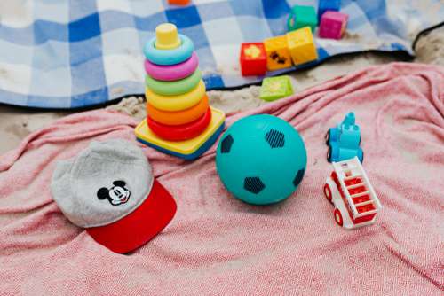 Children's toys on the beach