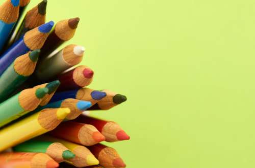 Colored Pencil Background Free Photo
