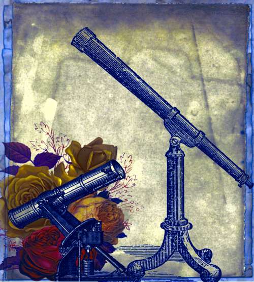 Vintage Telescope Illustration
