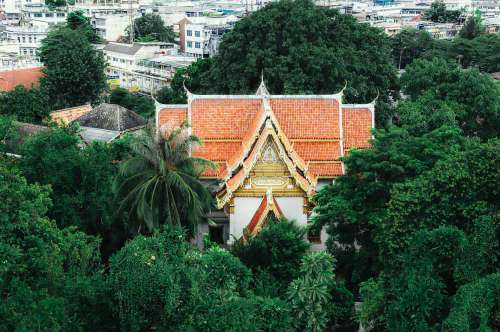 Golden Mount Buddhist Temple In Bangkok
