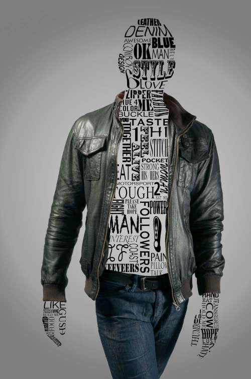 Male Fashion Graphic With Text 2