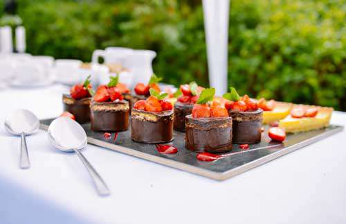 Strawberry Chocolate Deserts On Display