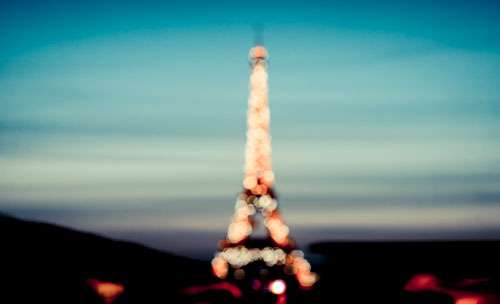 Eiffel Tower Lights With Creative Focus