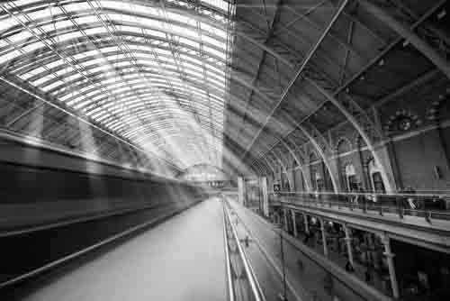 Sunbeams In St Pancras Train Station In London